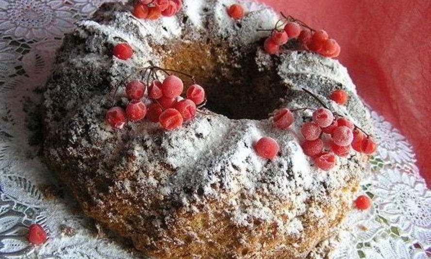 Рецепт рождественского миндального кекса с брусникой