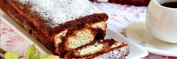 шоколадно-творожный кекс