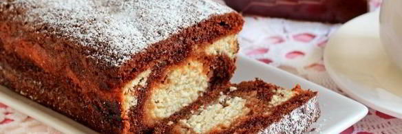 шоколадно-творожный кекс