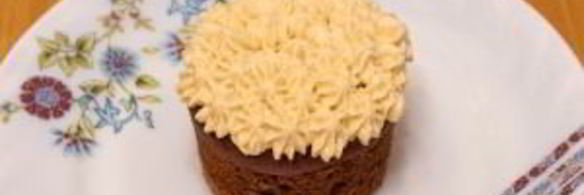 шоколадные кексы с карамельным кремом