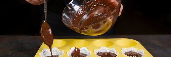 шоколадные кексы с кремом в микроволновке samsung