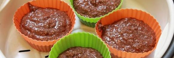 шоколадные овсяные кексы на пару