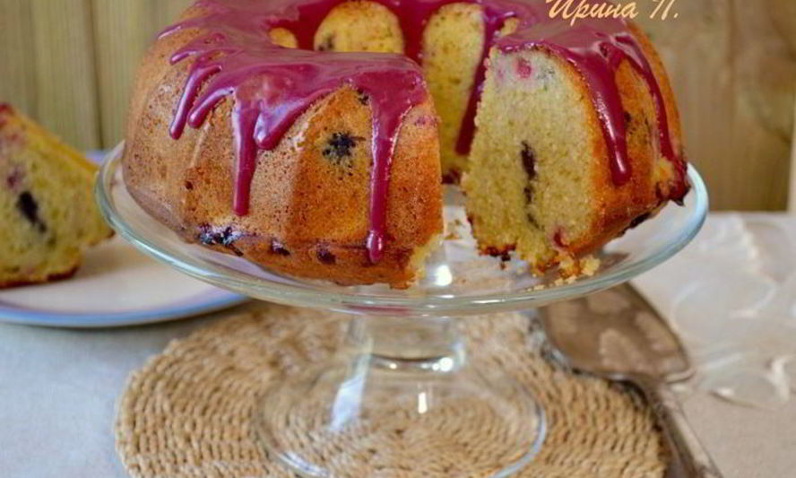 Рецепт сливочного кекса с ягодами