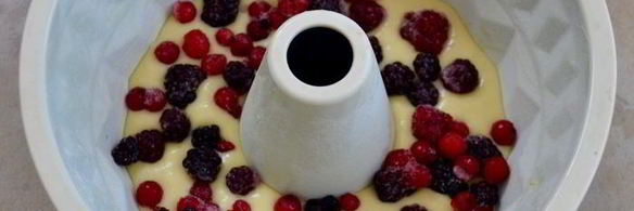 сливочный кекс с ягодами