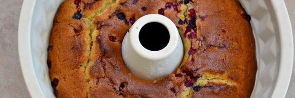 сливочный кекс с ягодами