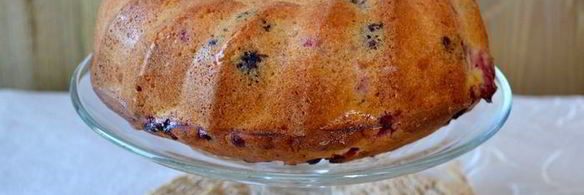 сливочный кекс с ягодами