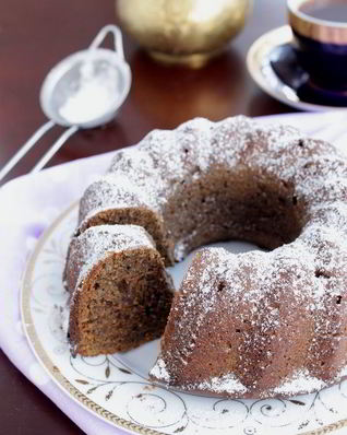 Творожный черемуховый кекс