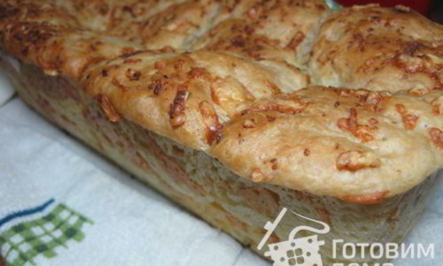 Рецепт ароматного хлебушка с сыром и чесноком