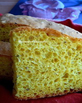 Домашний хлеб с куркумой и тмином