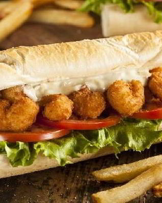 Французский багет с рыбой