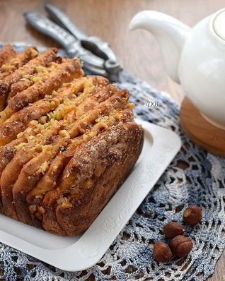 Хлеб Гармошка с ореховой начинкой