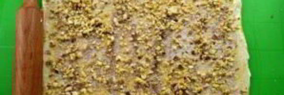 хлеб гармошка с ореховой начинкой