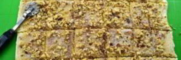 хлеб гармошка с ореховой начинкой