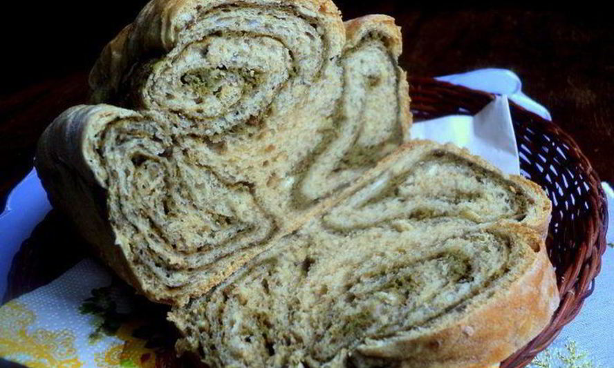 Рецепт хлеба с цельнозерновой мукой и шпинатом