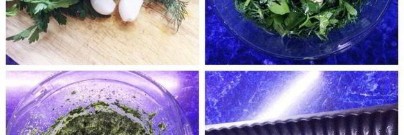 хлеб с зеленью и чесноком