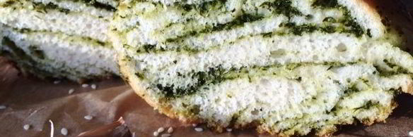 хлеб с зеленью и чесноком