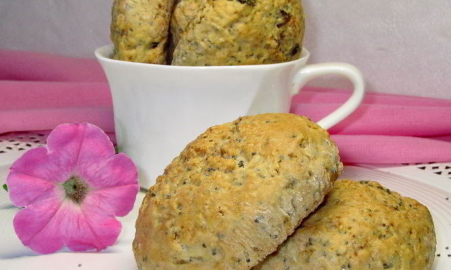 Рецепт овсяных сконов с маком