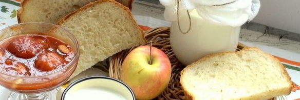 пшенично-рисовый хлеб на твороге