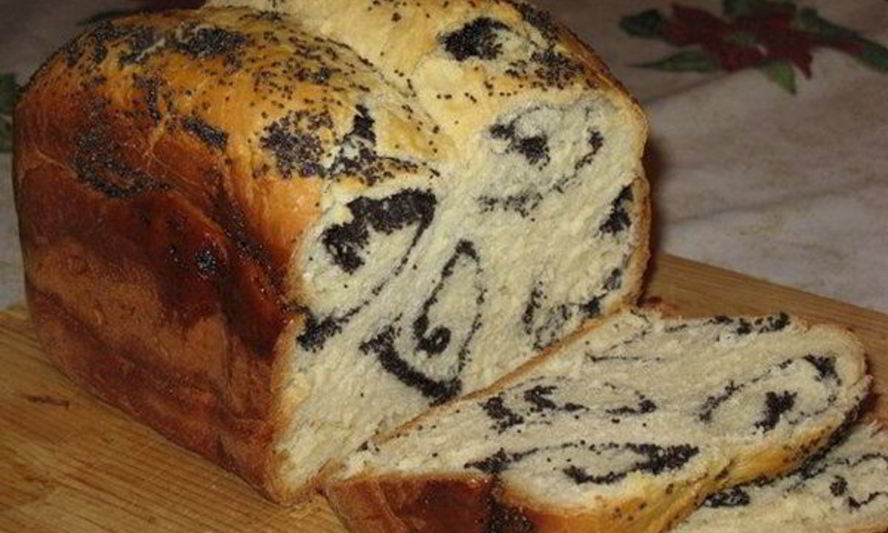 Рецепт сдобного хлеба с маковой начинкой