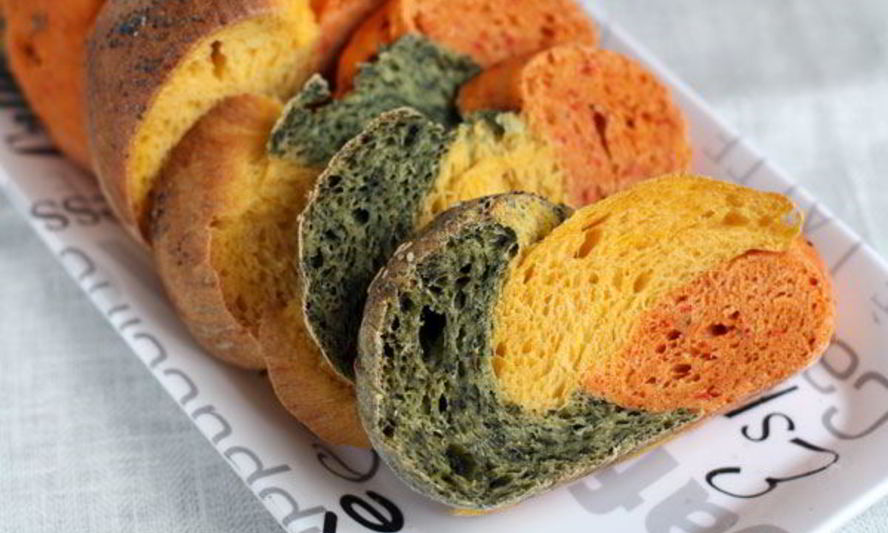 Рецепт трехцветного хлеба