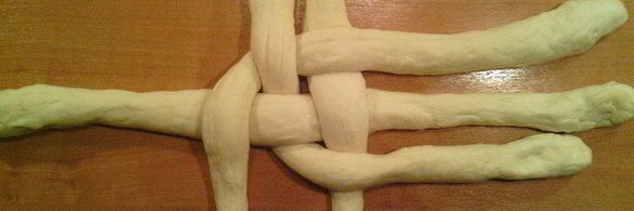 творожный хлеб плетенка