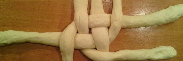 творожный хлеб плетенка