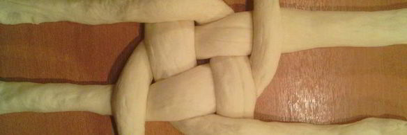 творожный хлеб плетенка