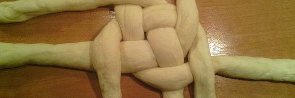 творожный хлеб плетенка