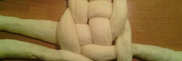 творожный хлеб плетенка