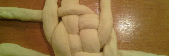 творожный хлеб плетенка