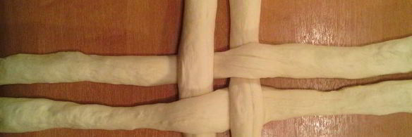 творожный хлеб плетенка