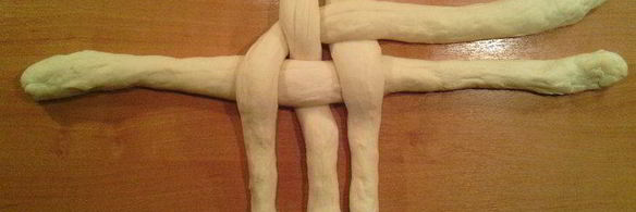 творожный хлеб плетенка