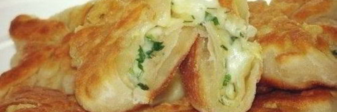 Конвертики на кефире с сыром и зеленью