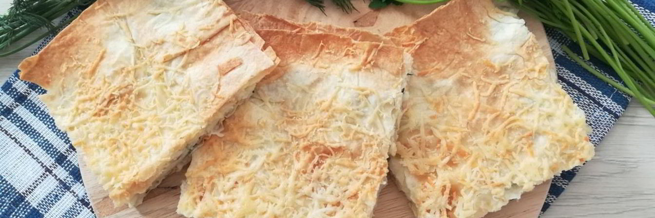 Лаваш с сыром и зеленью