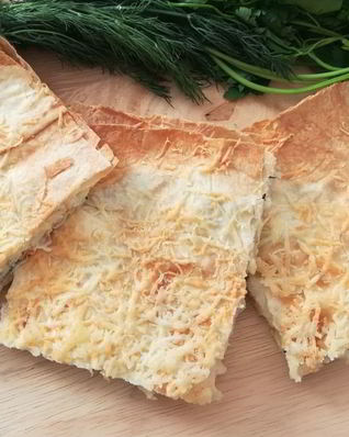 Лаваш с сыром и зеленью