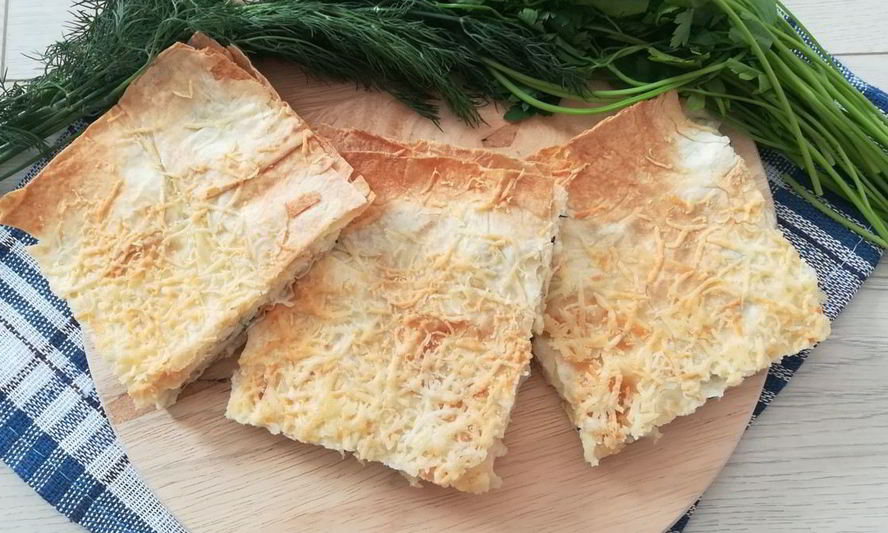 Рецепт лаваша с сыром и зеленью