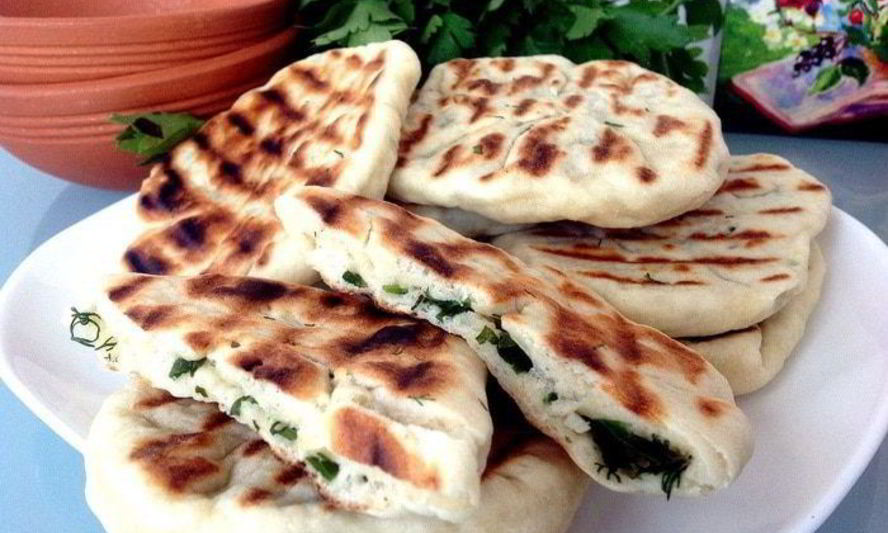 Рецепт быстрых лепешек с зеленью