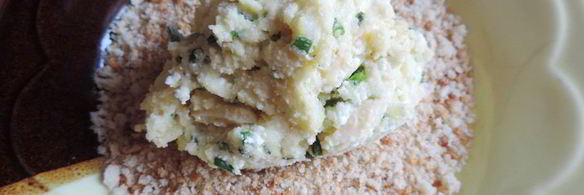 картофельно-творожные лепешки с зеленью