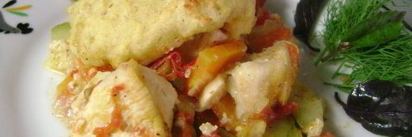 курица с маисовой лепешкой