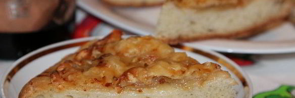 лепешка с яблоком и сыром