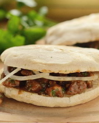 Лепешки с мясом по-китайски