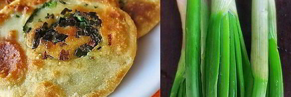 лепешки с зеленым луком