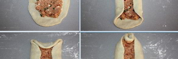 пиде — турецкие лепешки с фаршем, фетой и помидорами