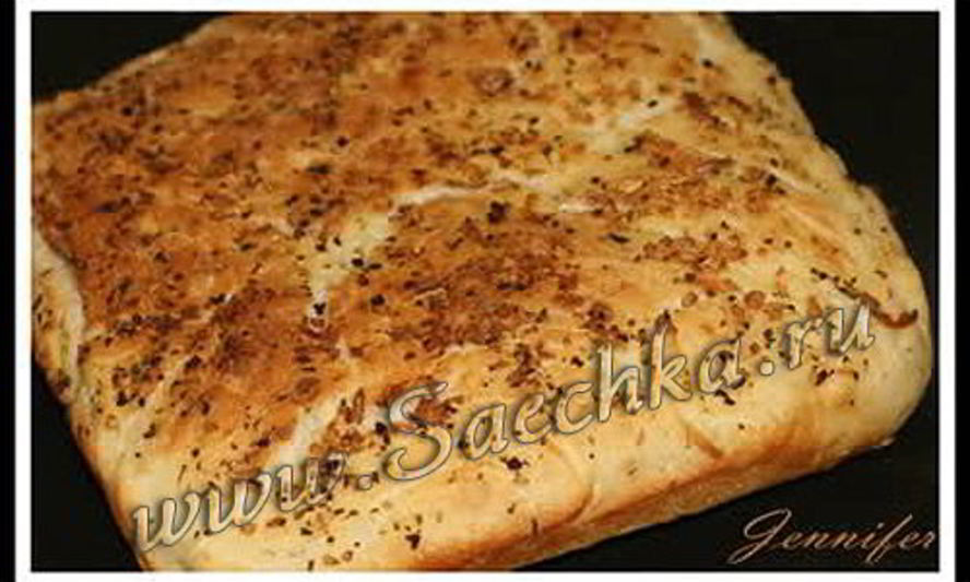 Рецепт пшеничной лепешки с чесноком