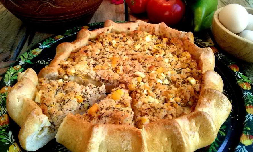 Рецепт расстегая лепешкой