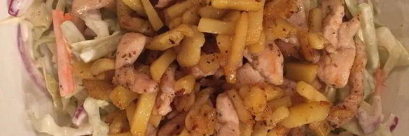 сочная пита с курицей и салатом