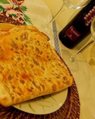 Сырно-ореховая лепешка