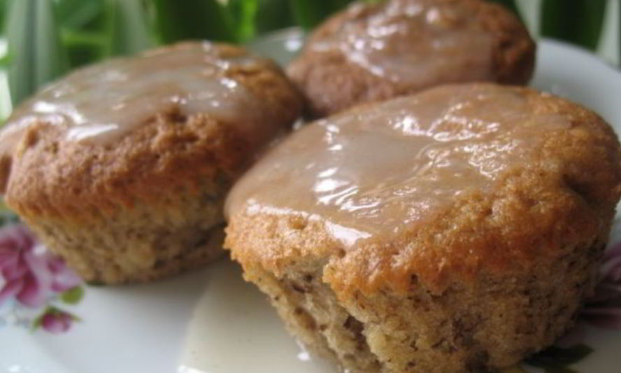 Рецепт банановых маффинов с лимонной глазурью