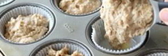 банановые маффины с медом и арахисовым маслом