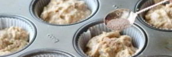 банановые маффины с медом и арахисовым маслом